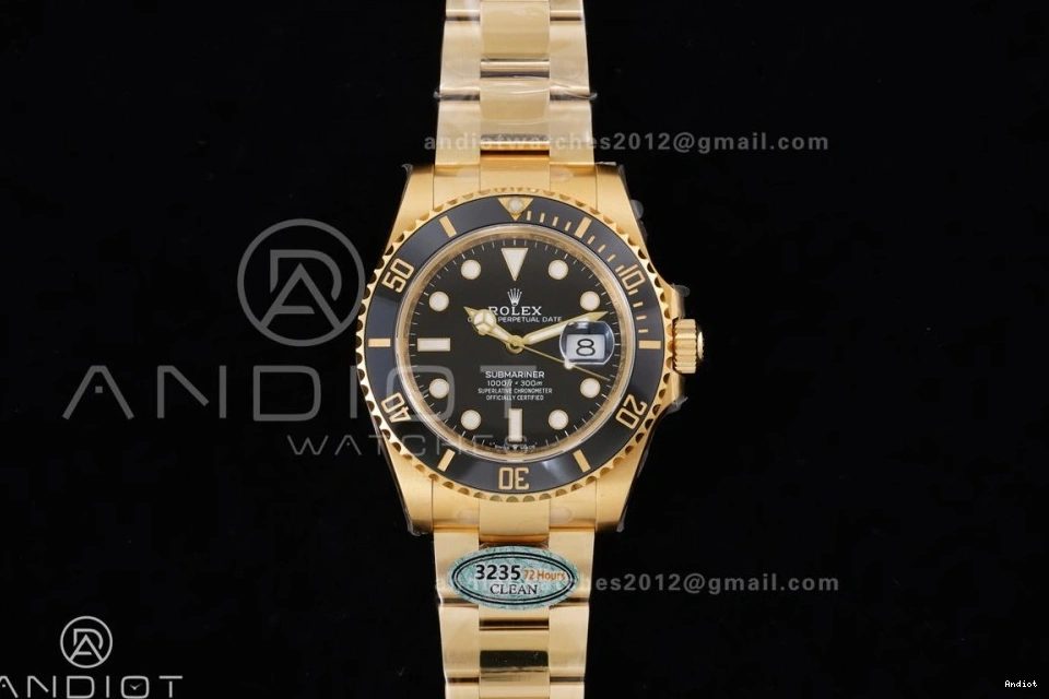 Black Clean YG Best Dial 126618 On Edition SH3235 YG Submariner 1:1 Bracelet LN 0319